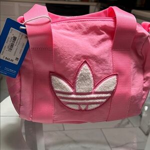 Adidas Pink Mini Bag with White Logo